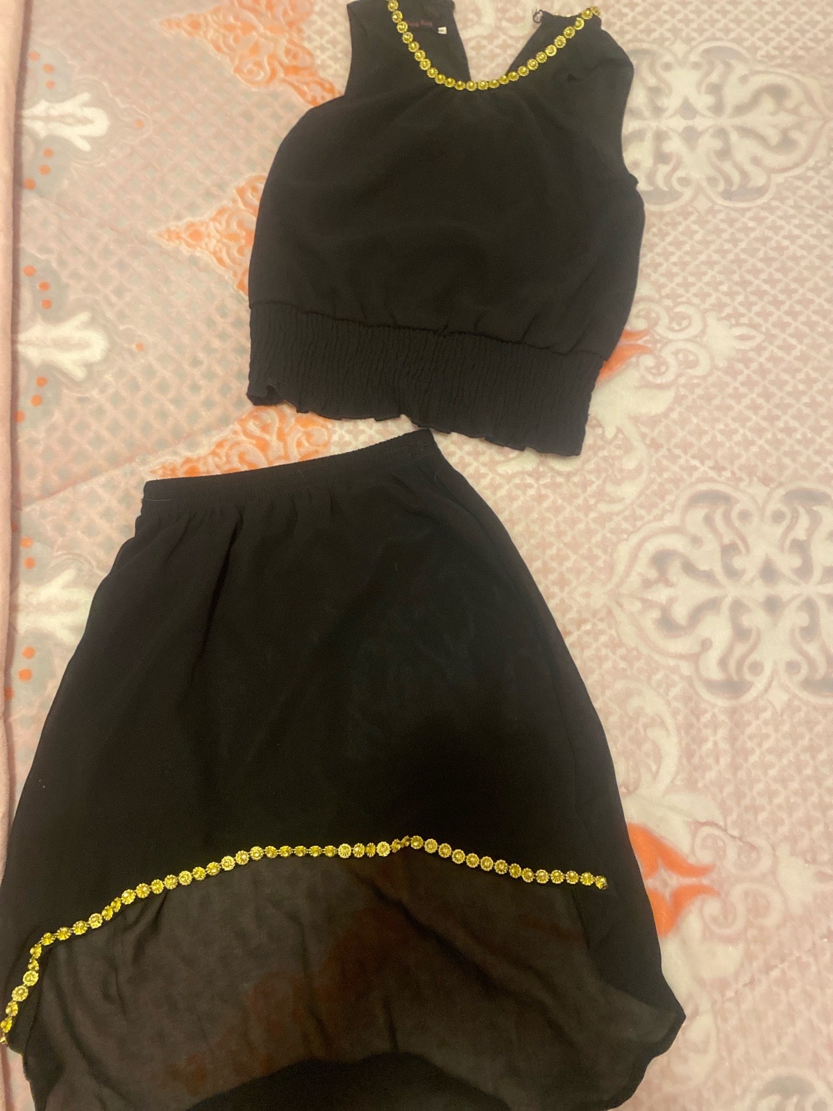 Set de fille soirée noire et doré