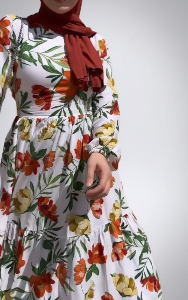 Robe longue fleurie 