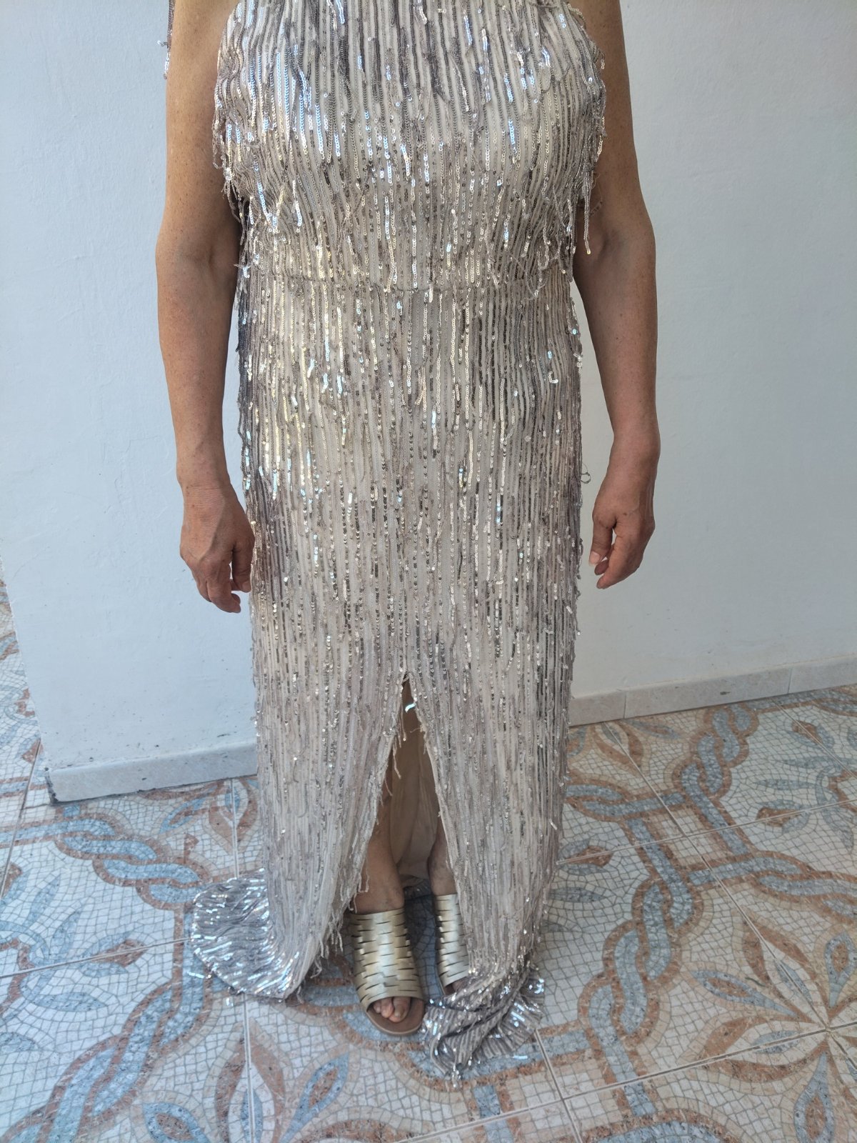 Robe soirée en argent 