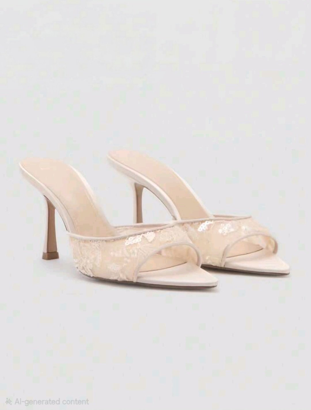 Mules nude brodées ✅️ Neuves