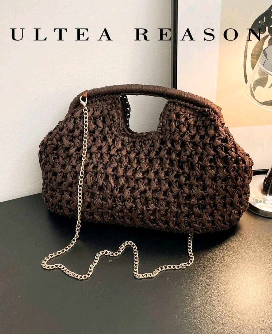 Sac en rafia marron ✅️ Neuf