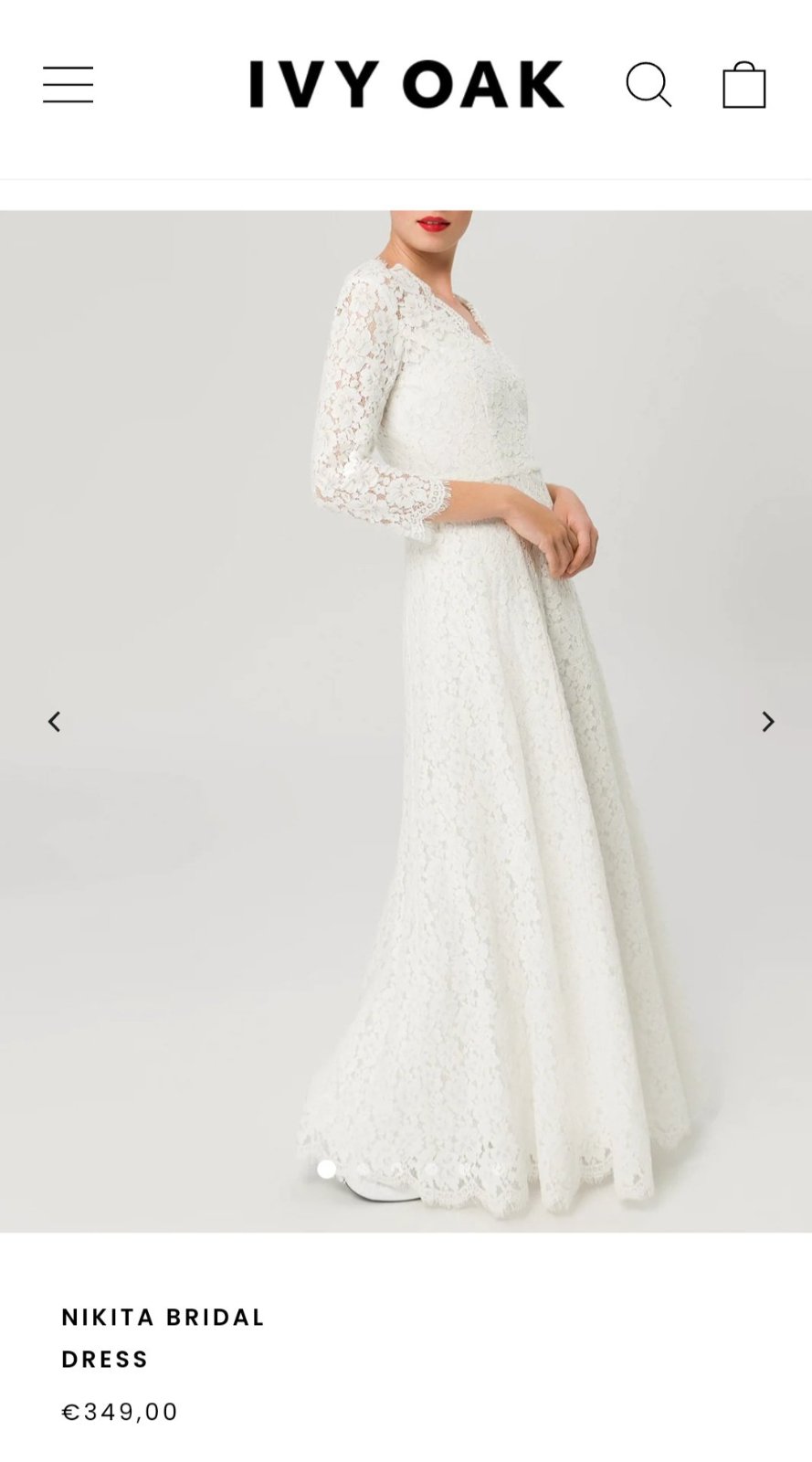 Robe de fiançailles / Mariage ✅️ Ivy & Oak ✅️ Taille 38