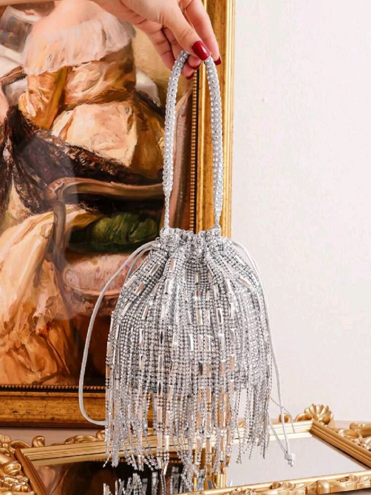 Sac argent avec frange ✅️ Neuff