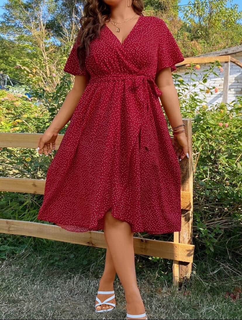 Robe petit points rouges