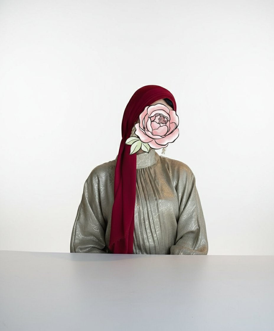 Turban glamour rouge bordeaux très bonne qualité avec ruban ( marque : la bobine )