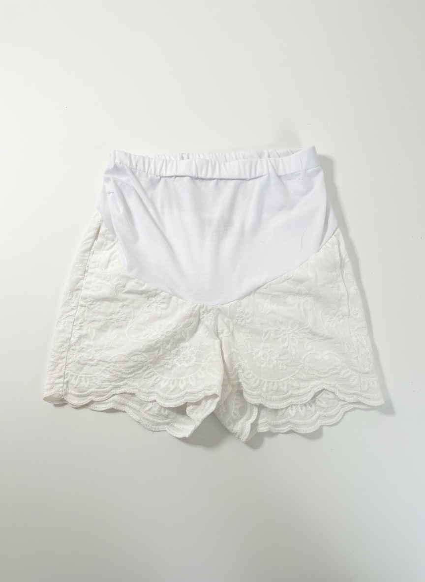 Super beau short de grossesse blanc mango