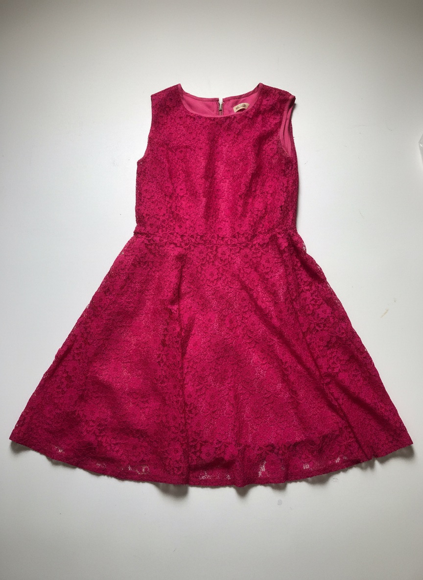 Coquette robe rose  en dentelle