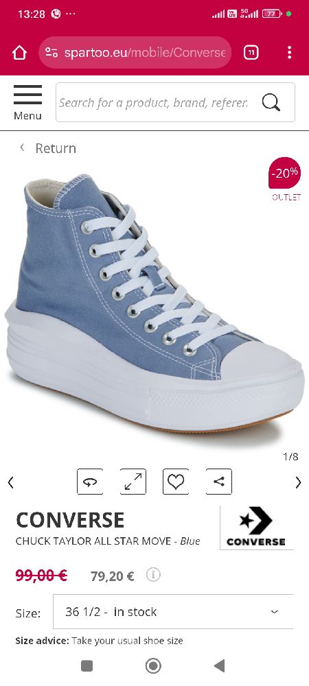 Converse Bleu jean 