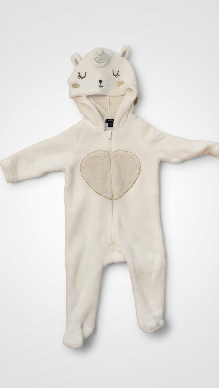 Surpyjama / Combinaison pilou-pilou licorne avec pieds