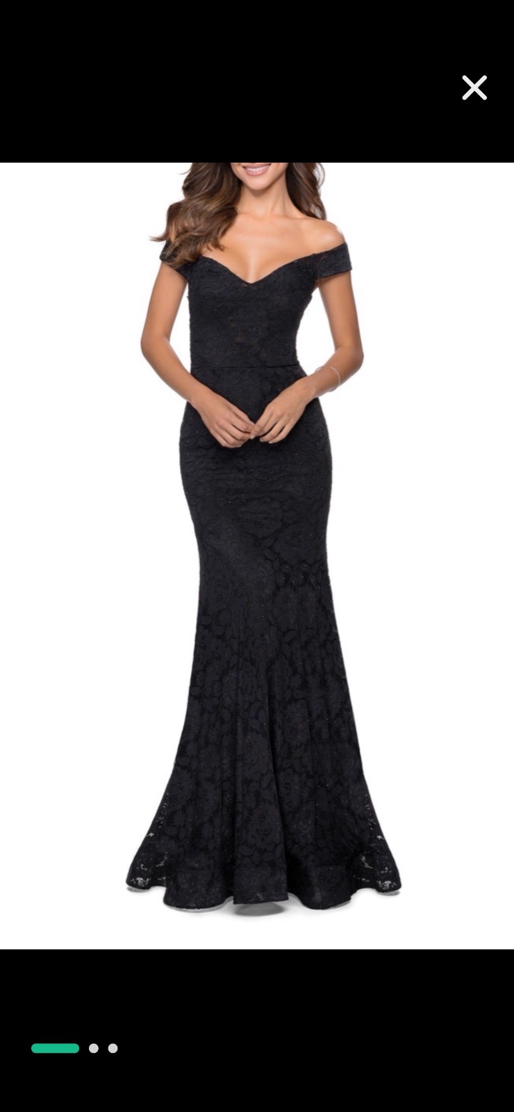 Robe sirene noir dentelle