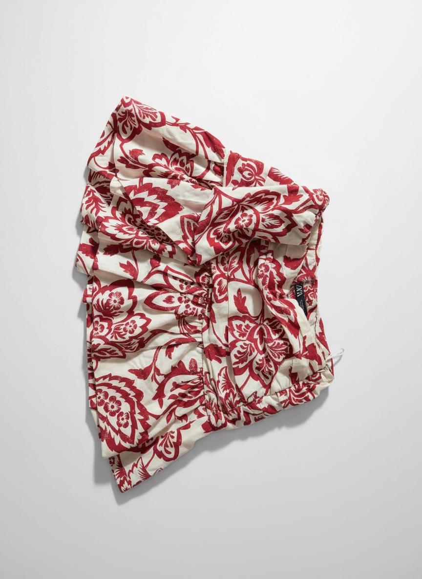 Jupe Zara red and white