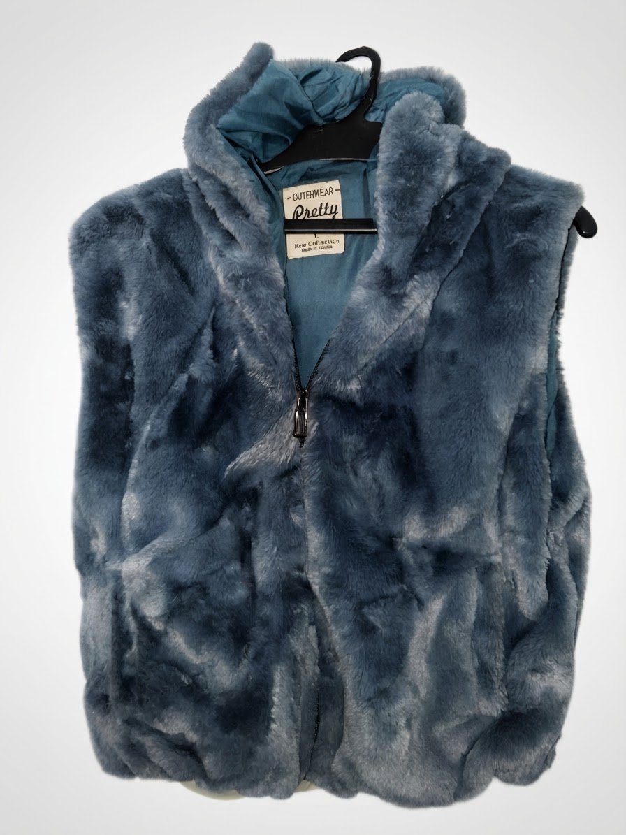Veste forure sans manche pour femme 