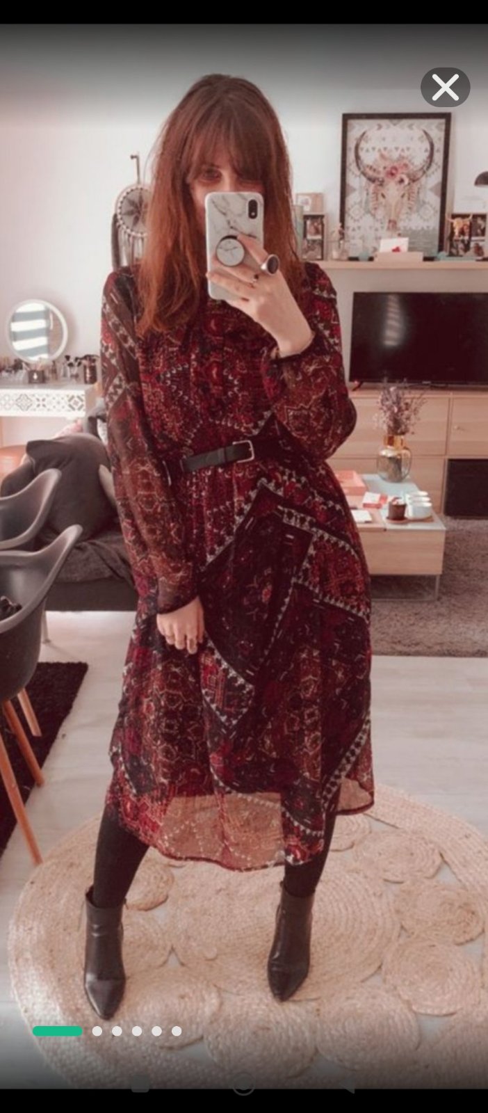 Robe grande taille en mousseline de la marque Kiabi 