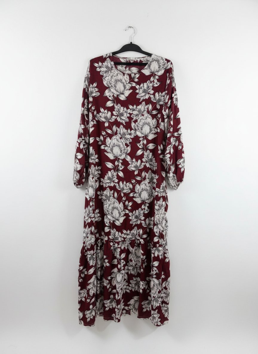 Robe satinée longue