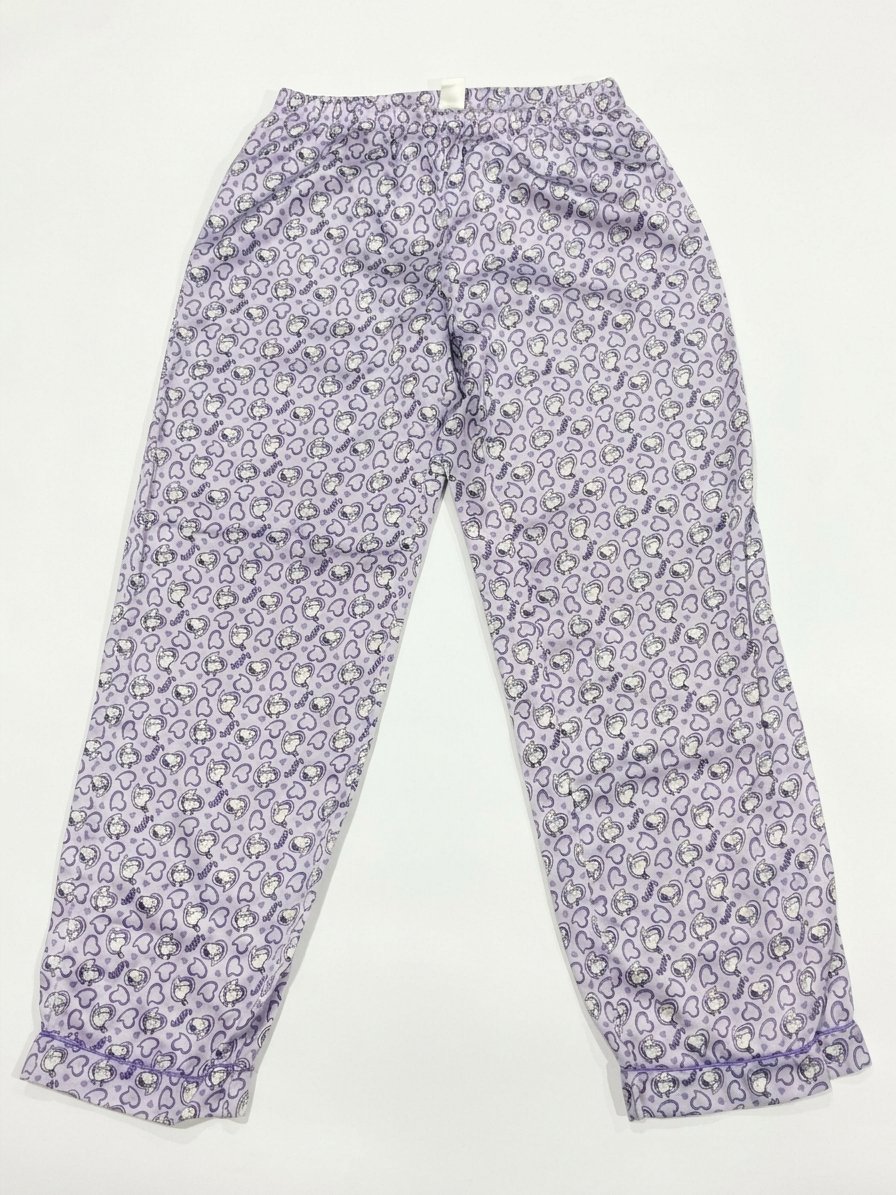 H&M Snoopy Purple Patterned Pajama Bottoms