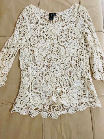Pull crochet 💯 cotton en bon état 