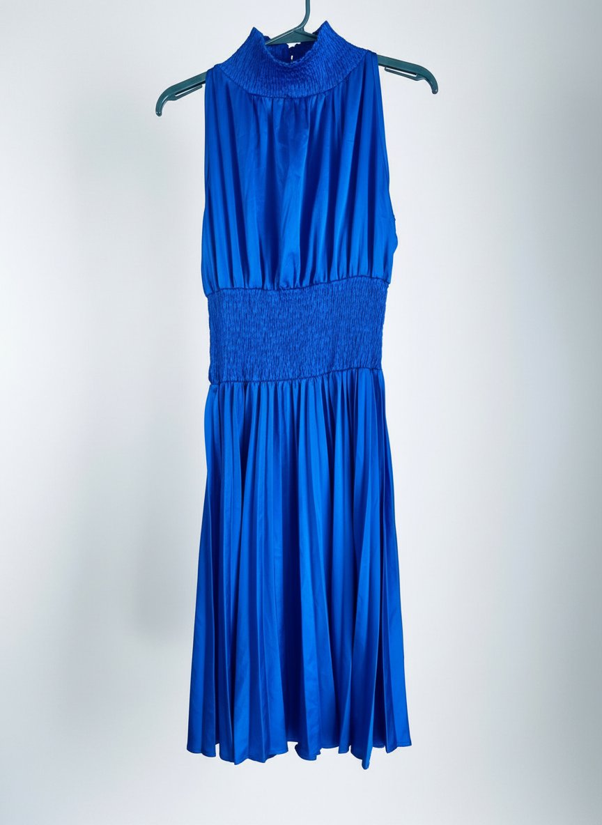 Robe shein taille m bleu électrique satin 