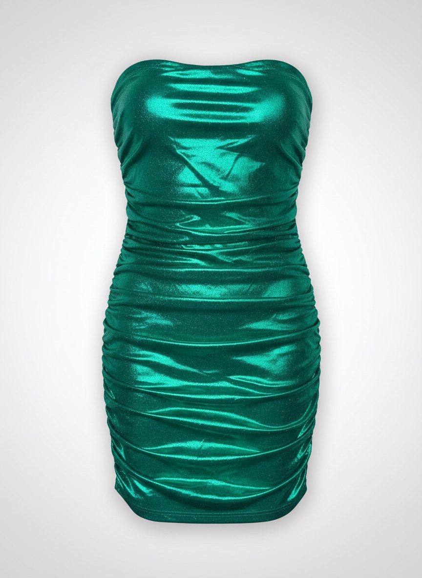 Robe vert turquoise paillettée