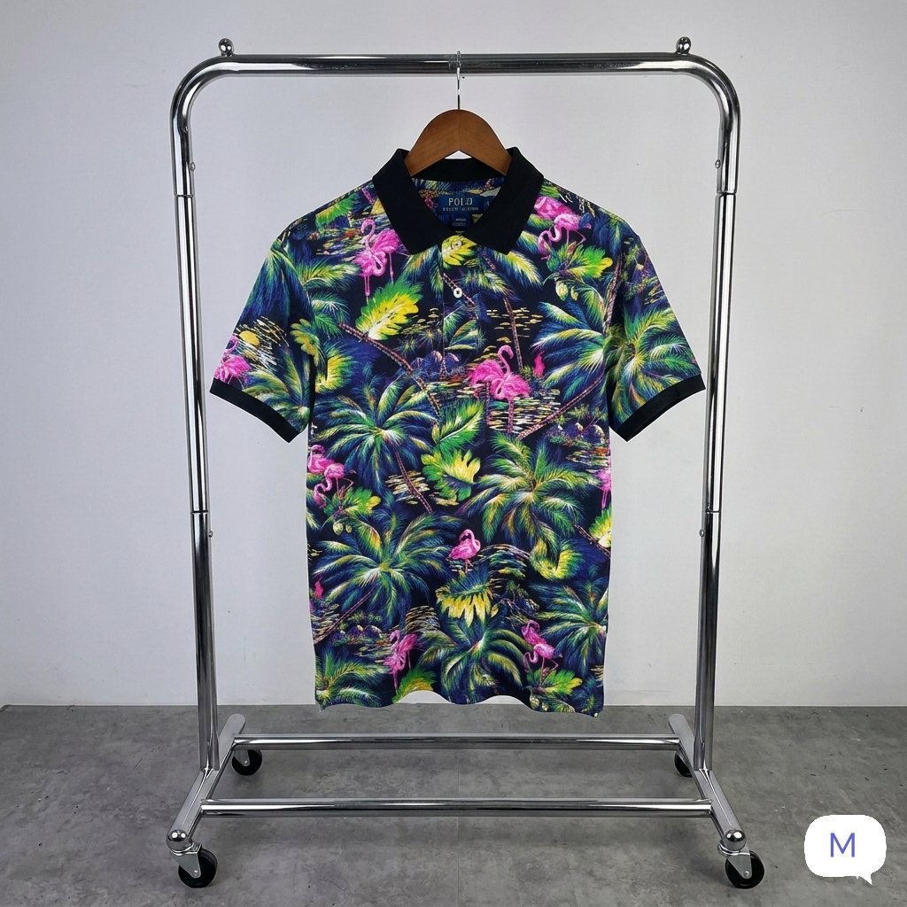 Ce polo est un modèle Ralph Lauren de la collection « Slim Fit Tropical Mesh