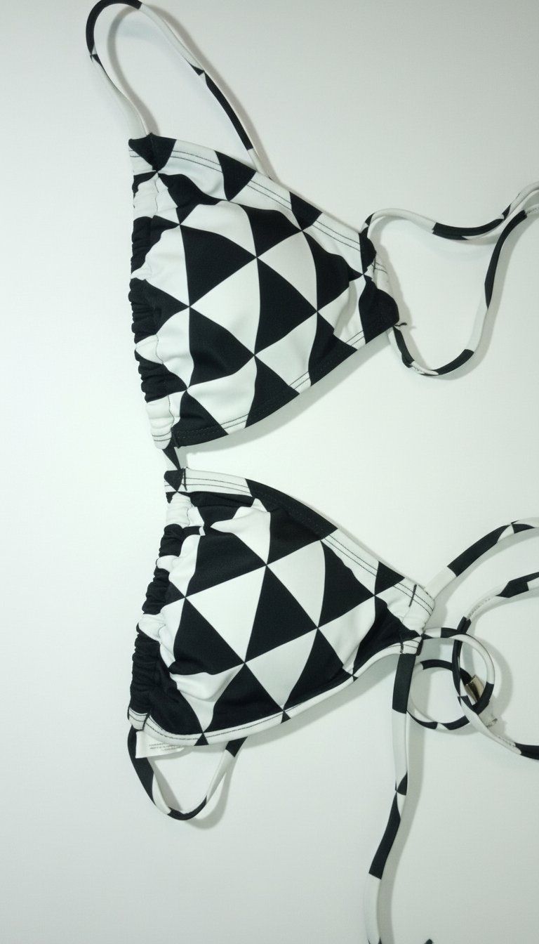 Bikini top black and white 