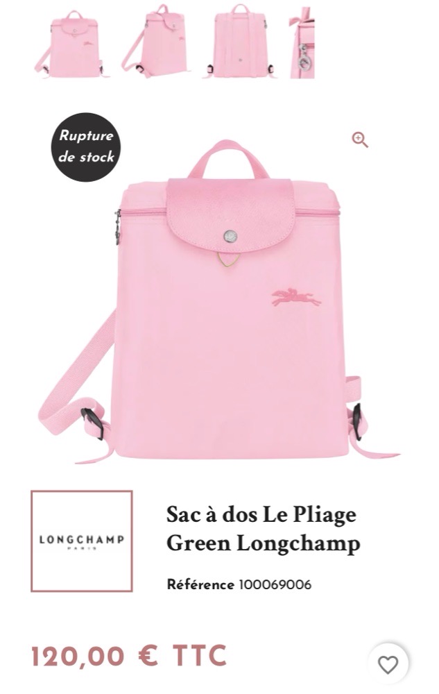 Sac a dos longchamps authentique 