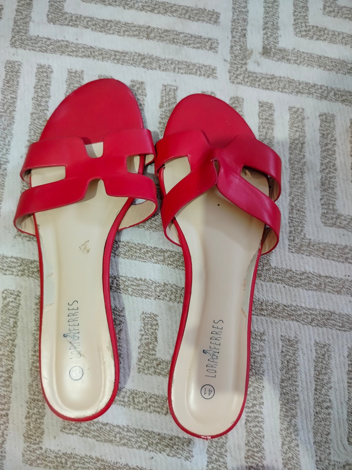 Mules rouges 