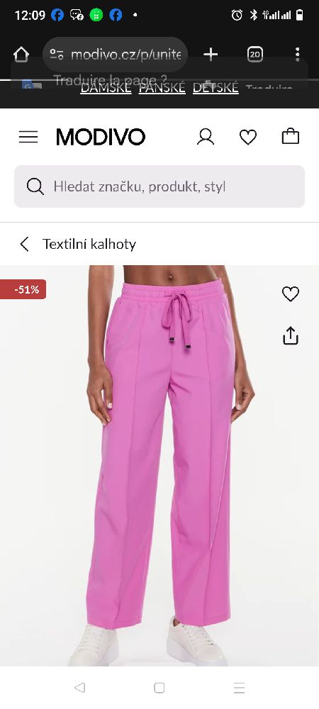Pantalon rose sport chic 