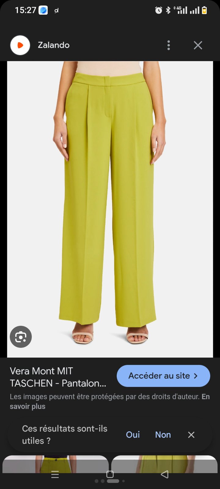 Pantalon ample vert citron 🍋‍🟩🍋