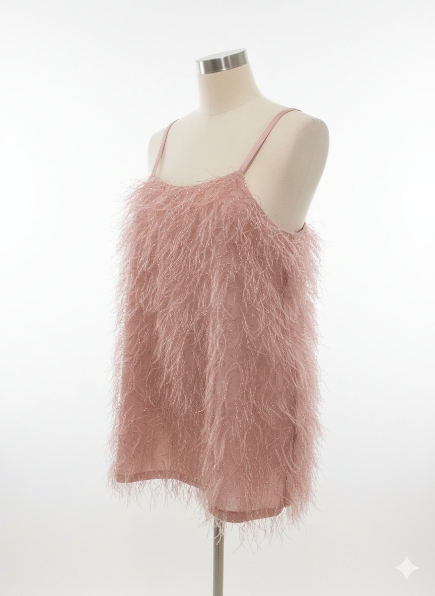 Jolie robe à plumes 