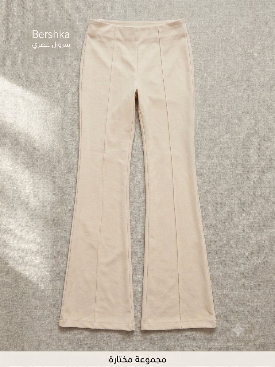 Flare Beige Bershka - Taille Élastique
