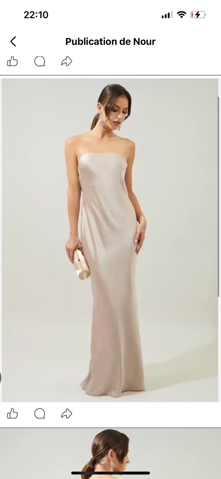 Robe satin MESHKI