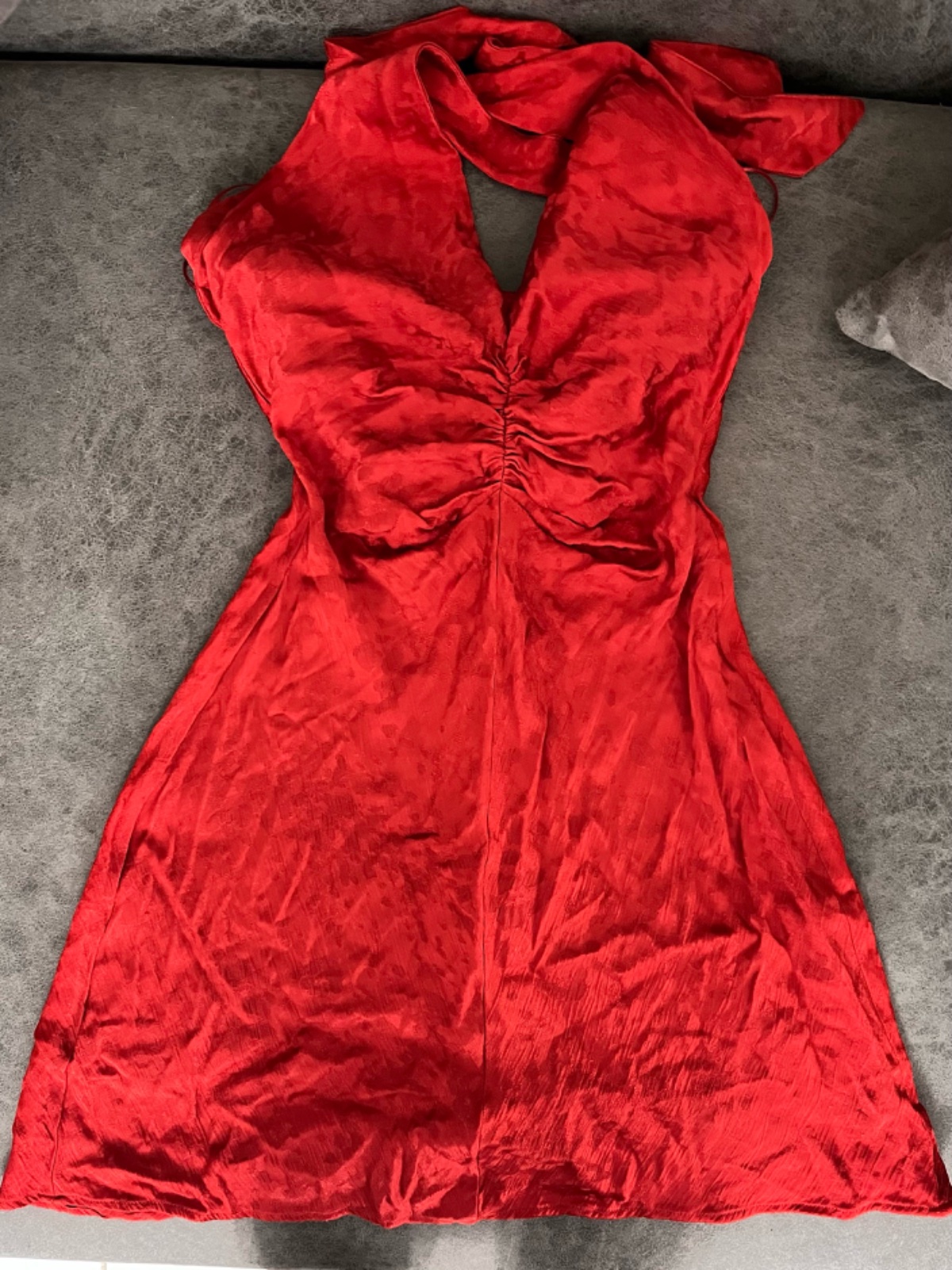 Robe satin imprime 