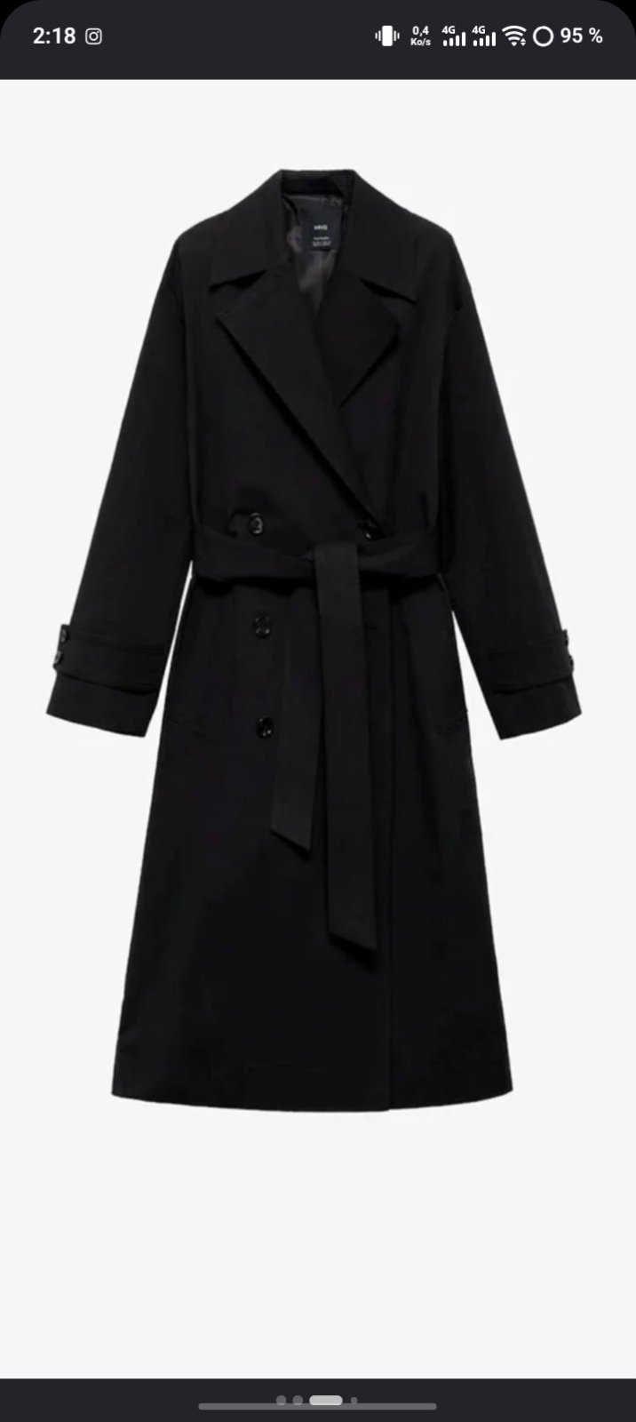Trench-coat noir 