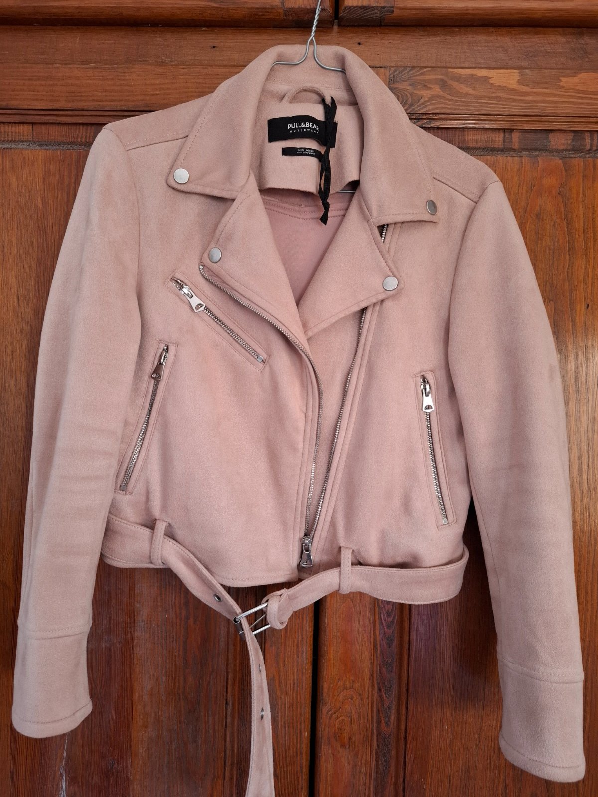 Veste daim rose