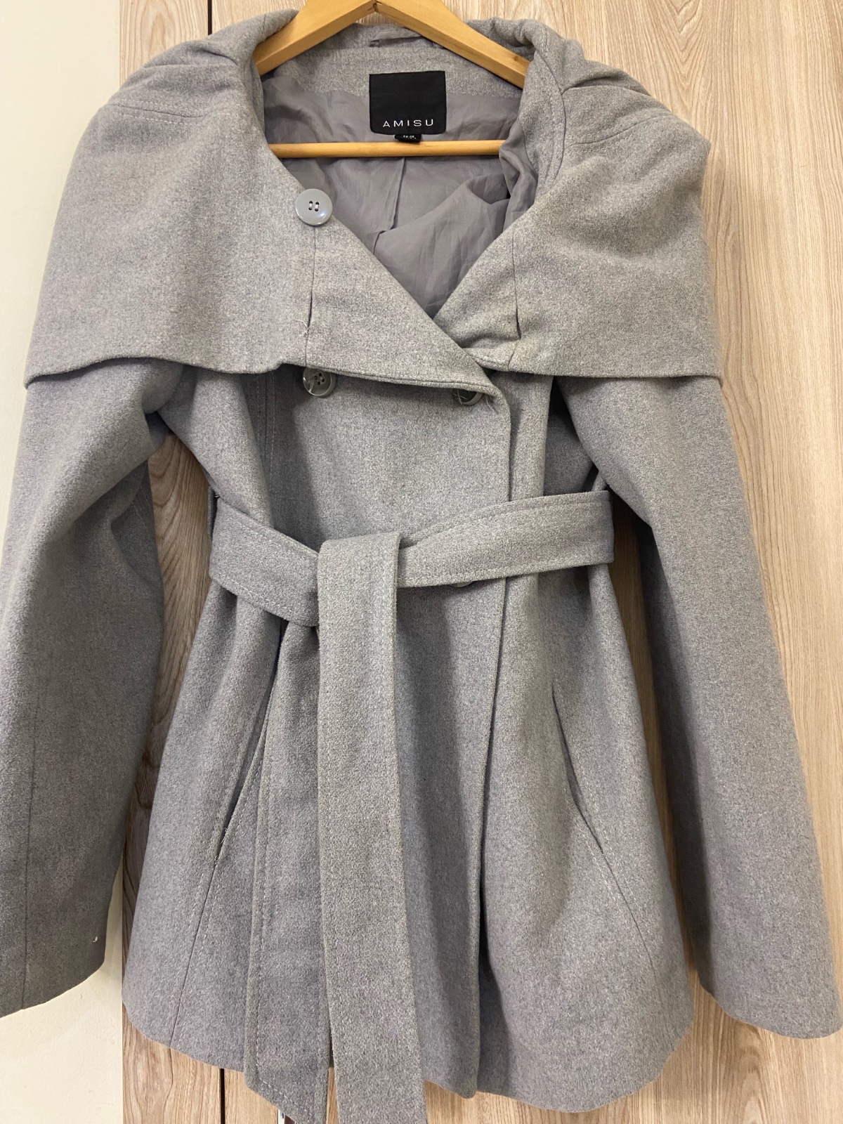 Manteau cachemire gris