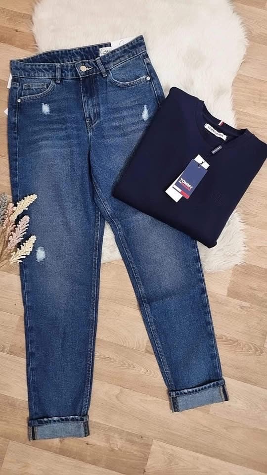 Pantalon boyfriend jean bleu 