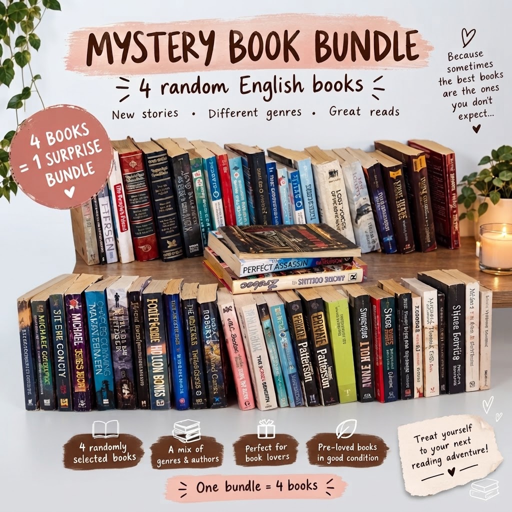 📚 Mystery Book Box – 4 Random English Books
