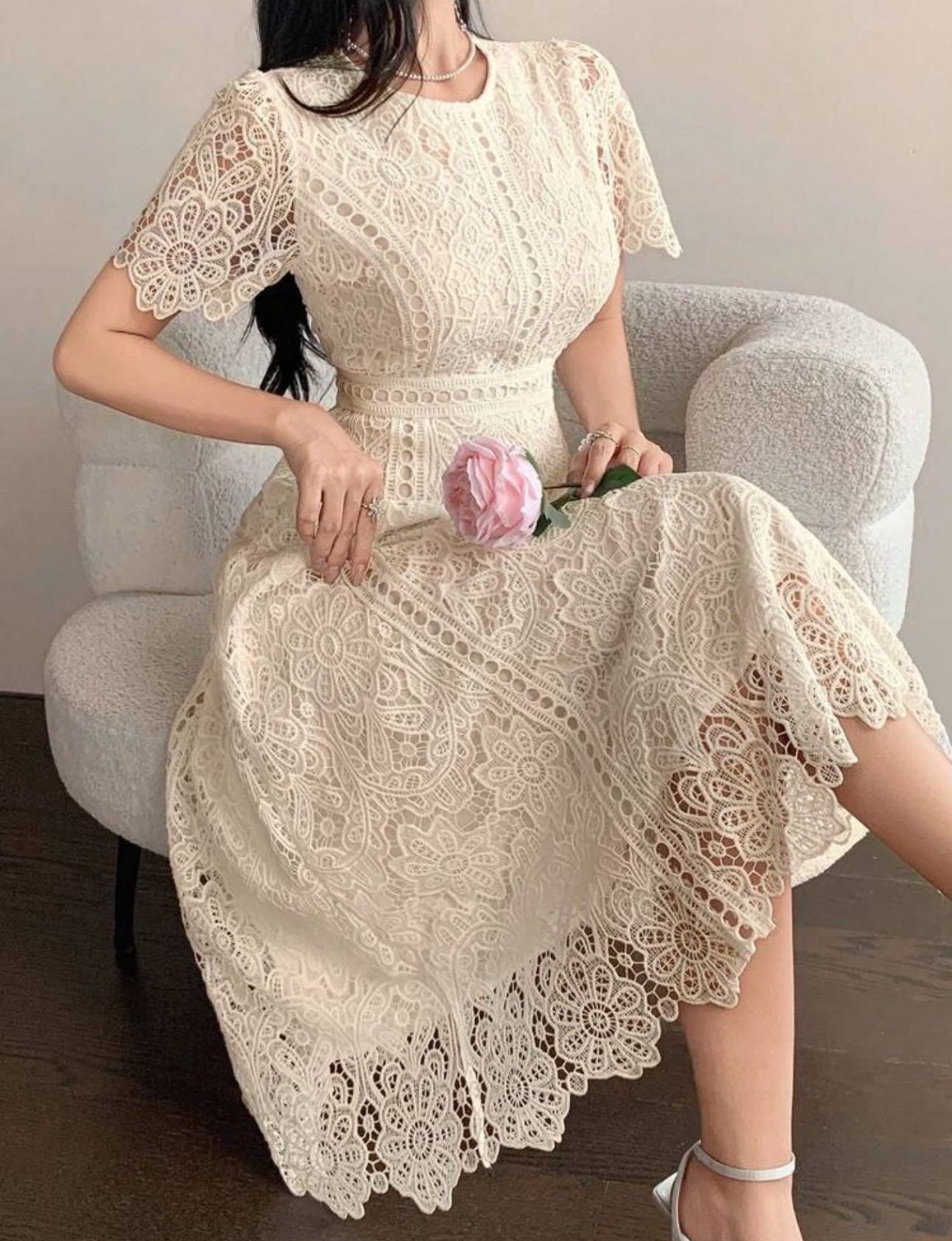 Nouvelle robe blanc shein 