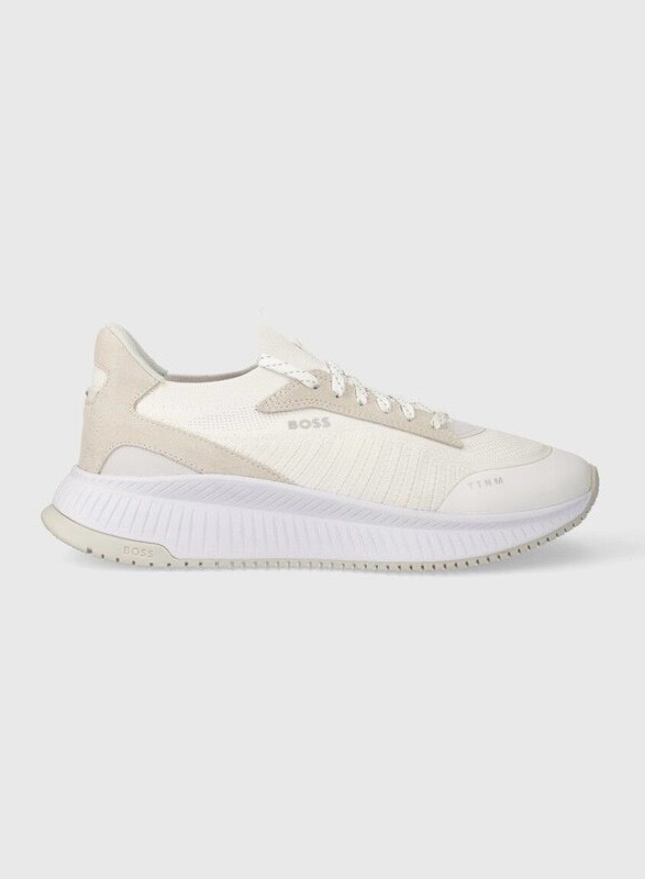 Basket Boss couleur blanc crème style sport chic état neuf