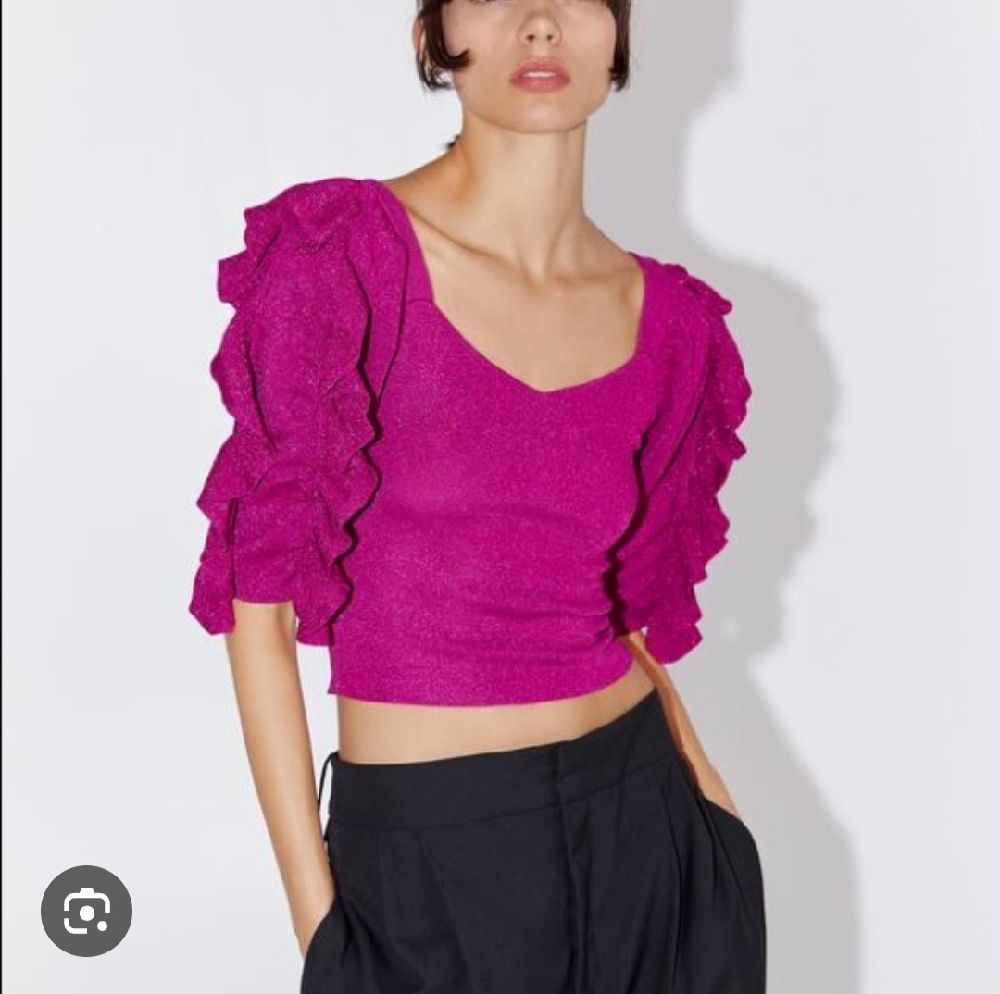 Hot pink glitter top 