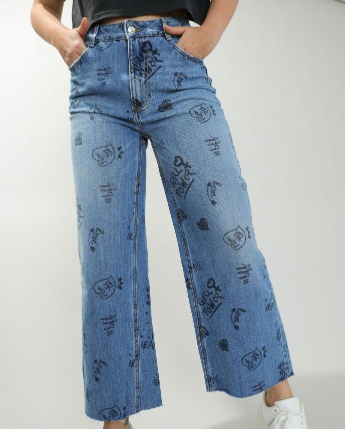 Pantalon large jeans