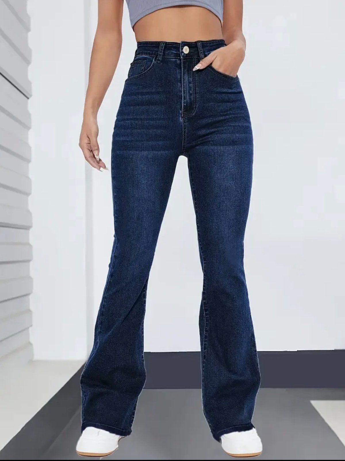 Pantalon jeans patte d'éléphant 
