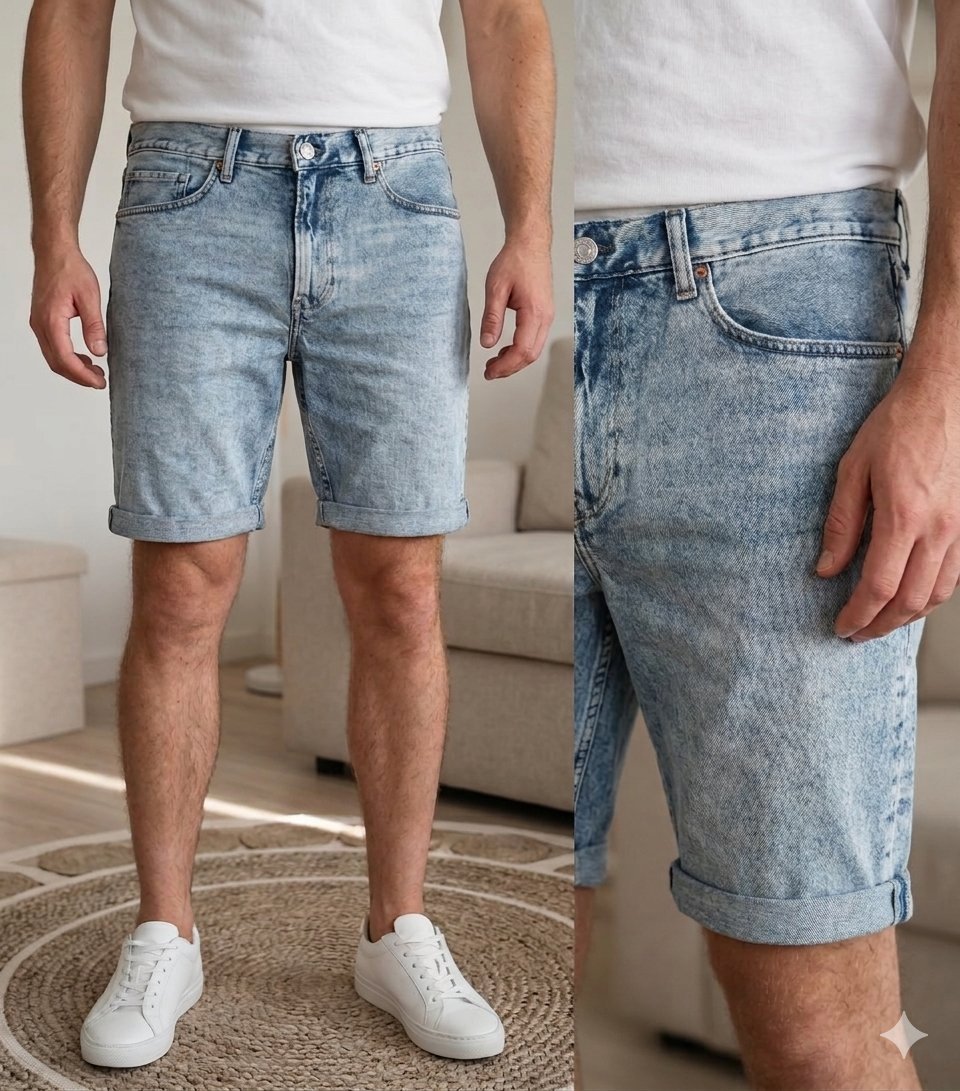 Short jeans homme H&M