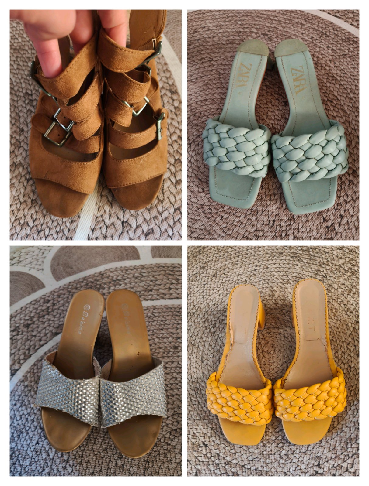 Lot de 3 mules et sandel
