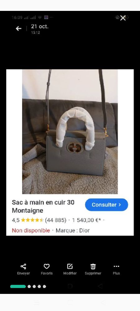 Sac cuir Dior 