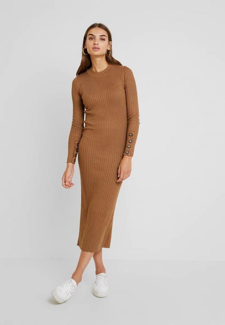 Robe moulante laine
