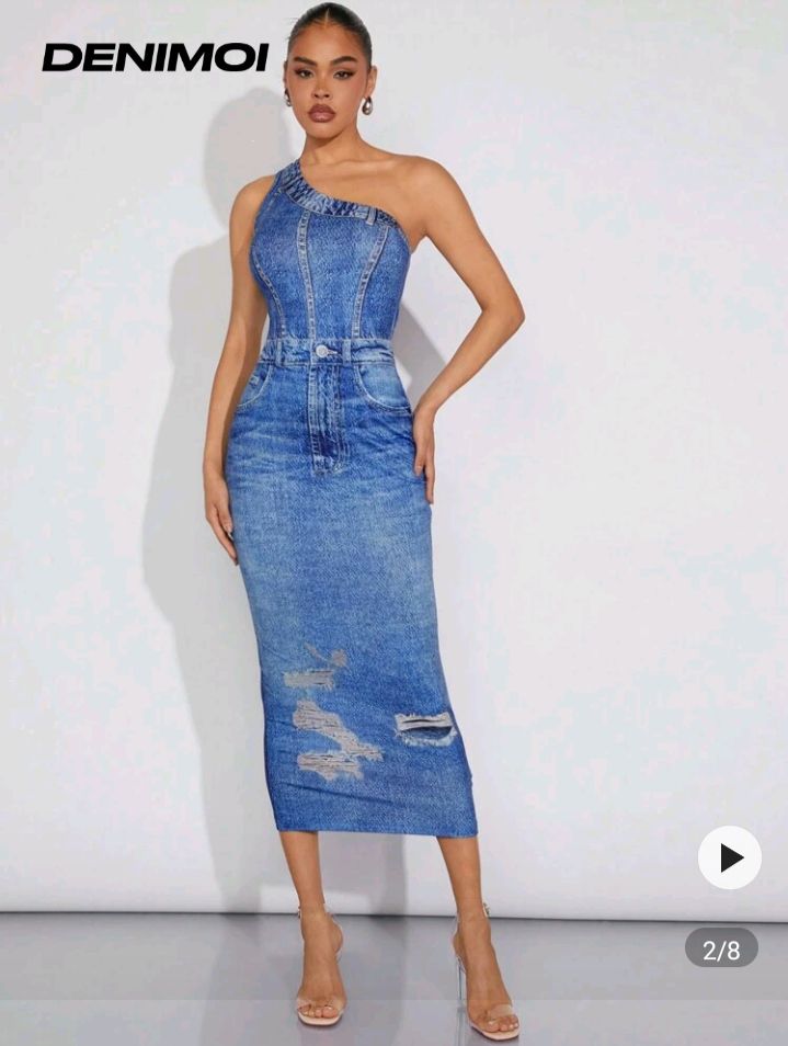 Robe effet jeans 