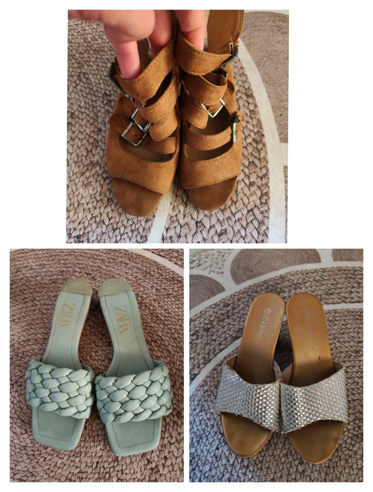 Lot de 2 mules et sandale