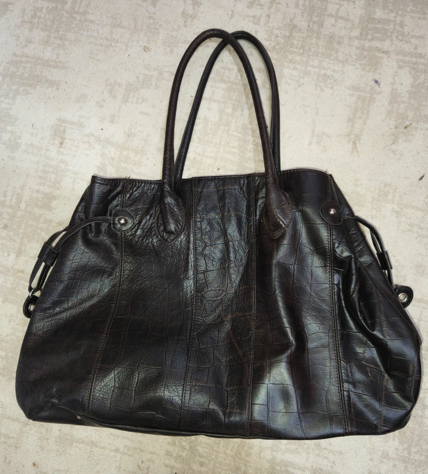 Sac en cuir croco
