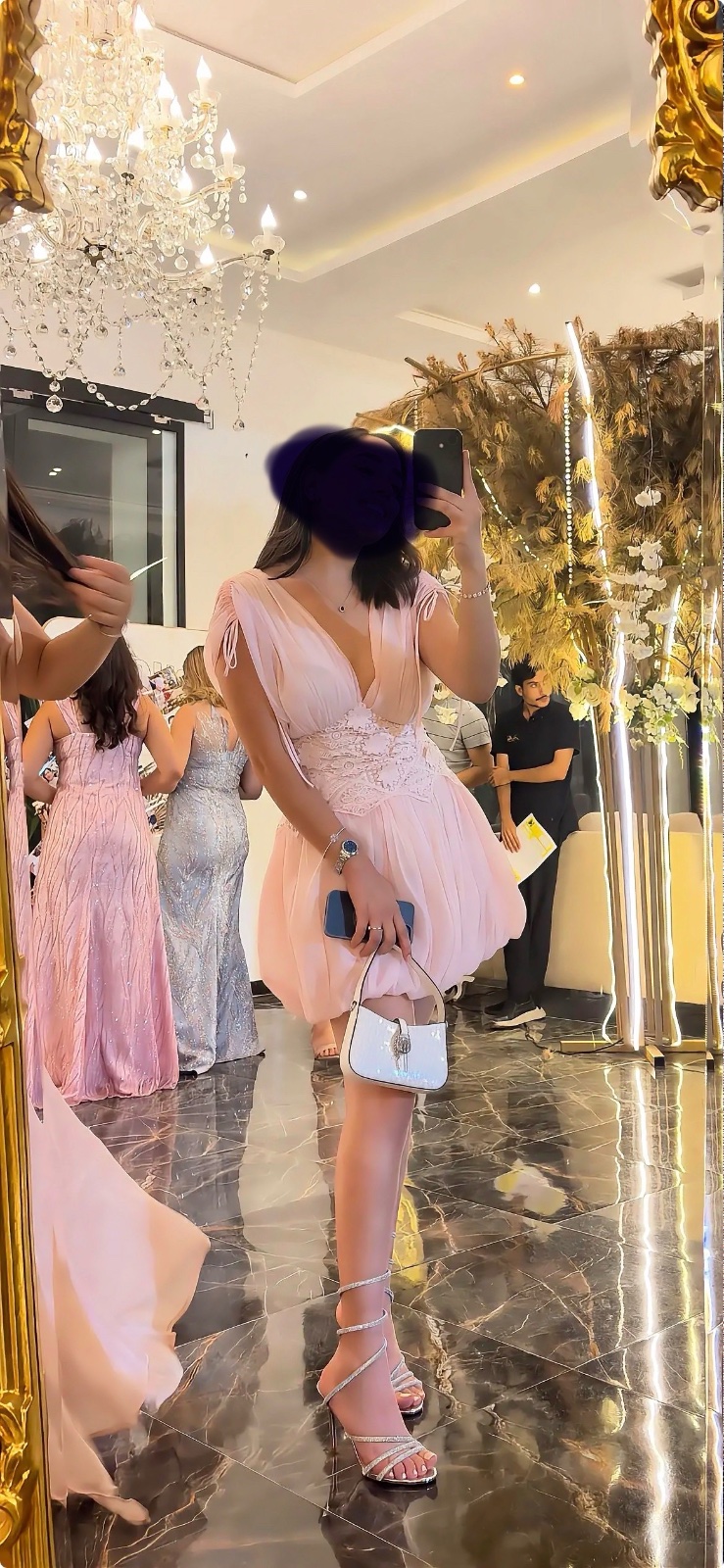 Robe Rose Poudré / style cocktail